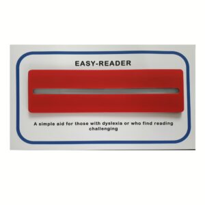 An Easy Reader dyslexia reading aid with a blue filter