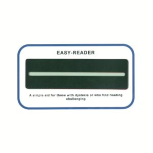 An Easy Reader dyslexia reading aid with a green filter